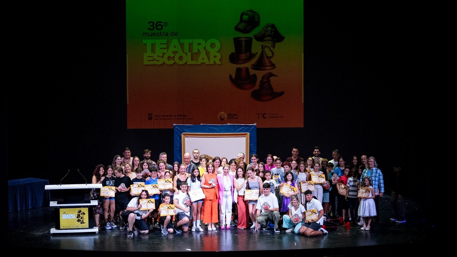 El Teatro Cervantes ha acogido esta mañana el acto de clausura de la 36ª Muestra de Teatro Escolar