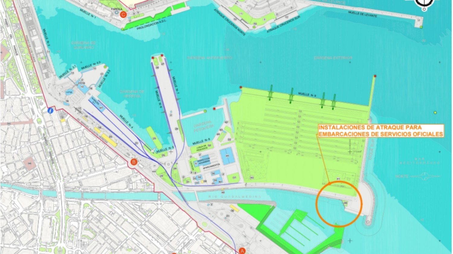 La autoridad portuaria de Málaga avanza en el proyecto del nuevo muelle de mercancías