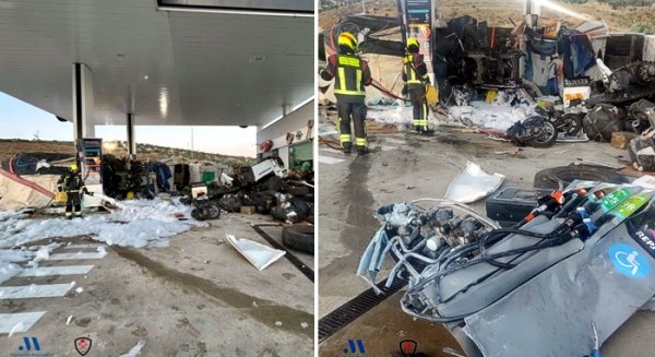 Un accidente en una gasolinera de Antequera deja tres heridos 