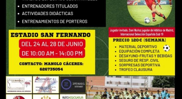 Estepona celebra la XI edición del Campus de Fútbol CDC Estadio Verano