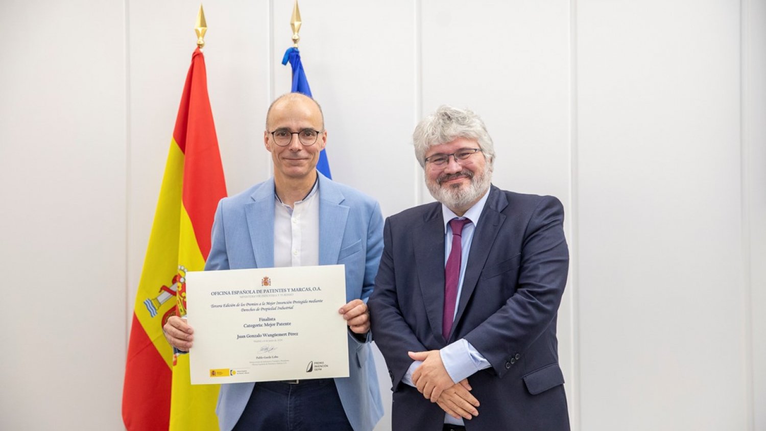 El investigador de la UMA, Juan G. Wangüemert, finalista a la Mejor Patente en los Premios OEPM 2024