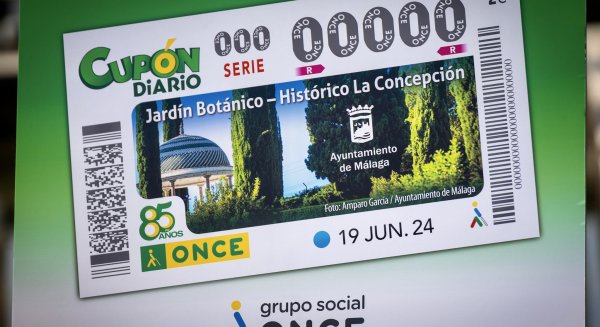 La ONCE dedica el sorteo del próximo miércoles 19 de junio a Jardín Botánico-Histórico La Concepción 