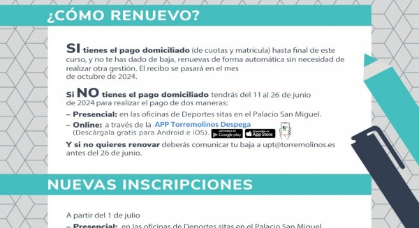 Abierto el plazo de renovación de matrículas en la Universidad Popular de Torremolinos