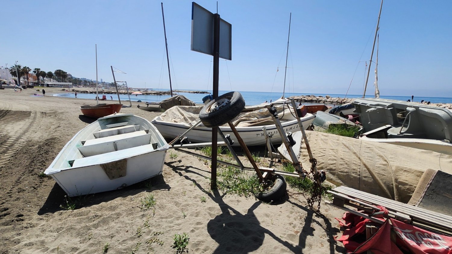 Siete embarcaciones han sido retiradas de las zonas de varada de las playas del litoral malagueño