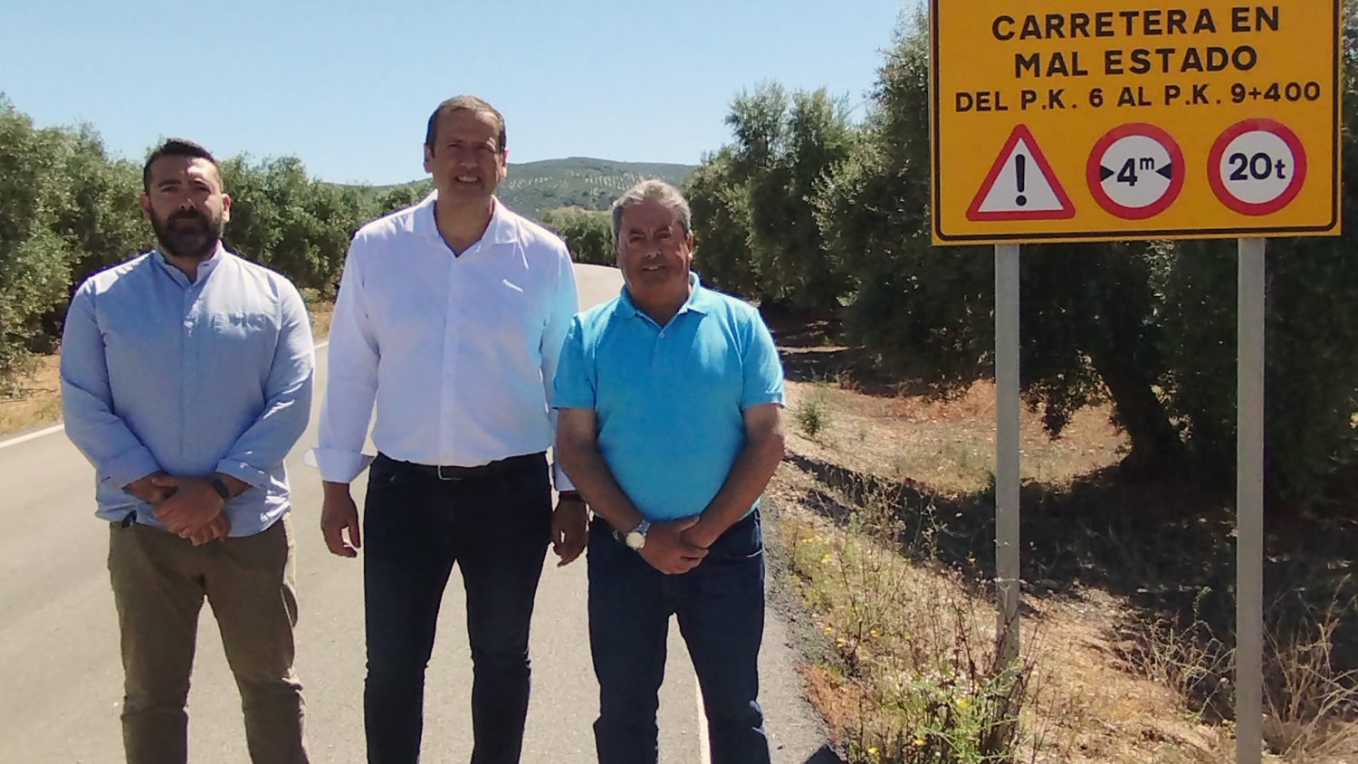 El PSOE exige a la Diputación el arreglo inmediato de la carretera que une Villanueva de Algaidas y Villanueva de Tapia 