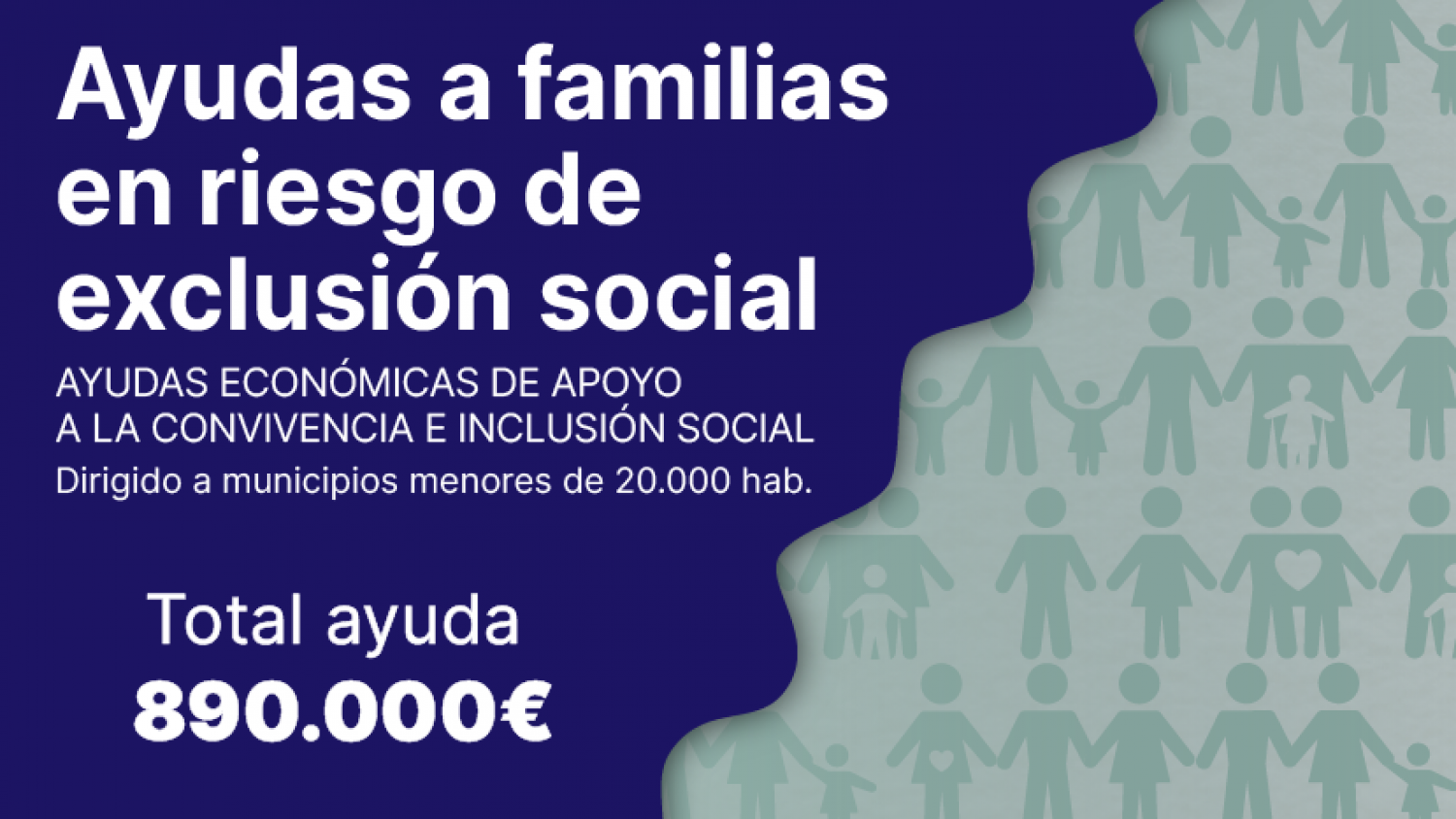 La Diputación destina 890.000 euros a ayudas para las familias vulnerables de la provincia