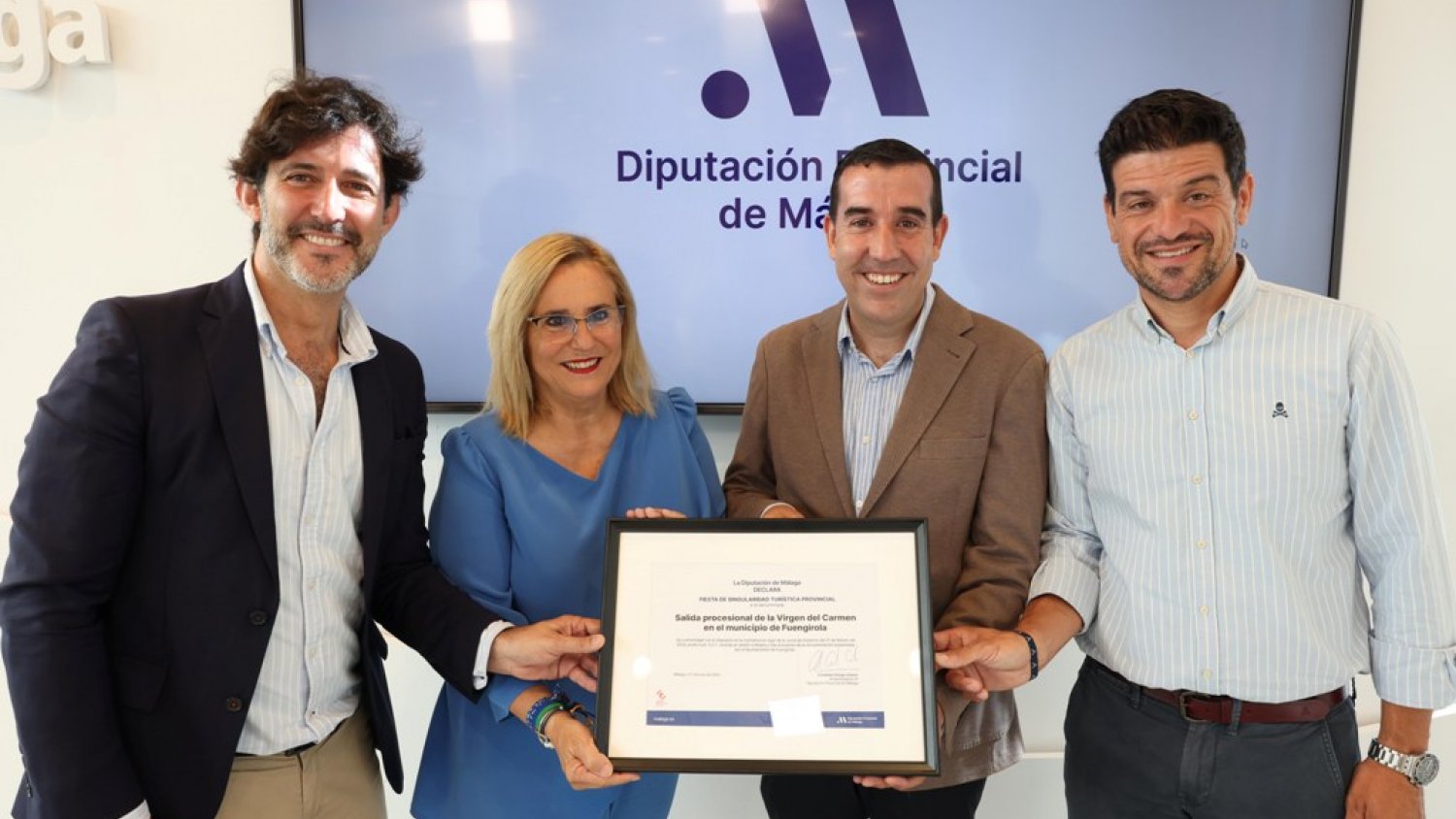 La Diputación otorga a la procesión de la Virgen del Carmen de Fuengirola el distintivo de Fiesta de Singularidad Turística Provincial
