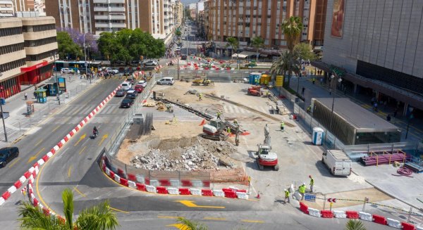 La calle Hilera se cortará al tráfico a partir del 1 de julio por el avance de las obras del Metro de Málag