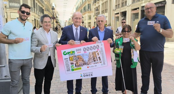 Cinco millones de cupones llevan la imagen de la calle Larios  en el sorteo del próximo martes 9 de julio