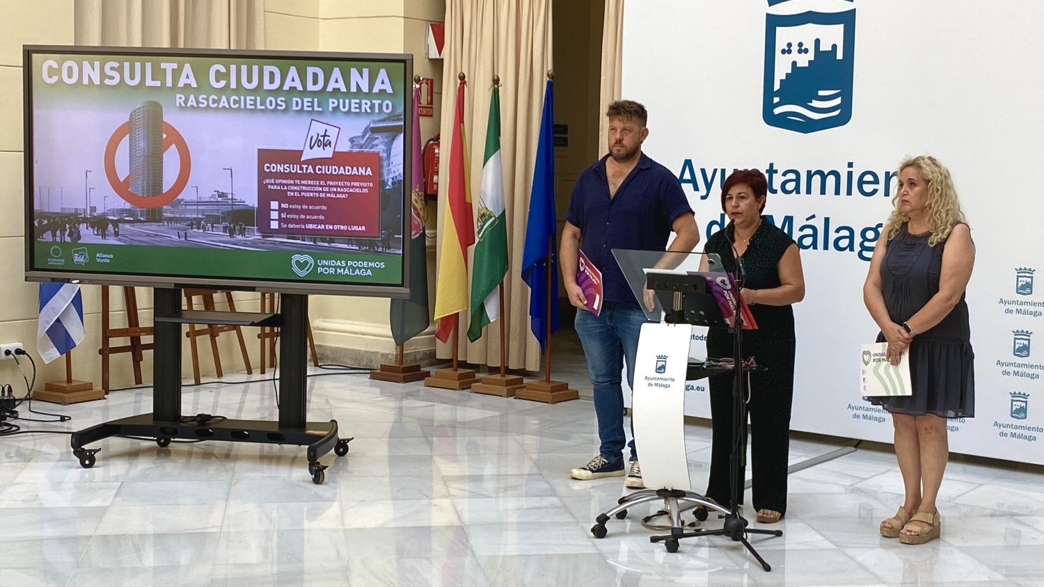 Unidas Podemos pide al Pleno la convocatoria de una consulta ciudadana sobre la construcción del rascacielos del Puerto