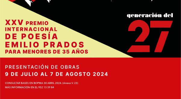 La Diputación de Málaga abre la convocatoria del premio internacional de poesía Emilio Prados
