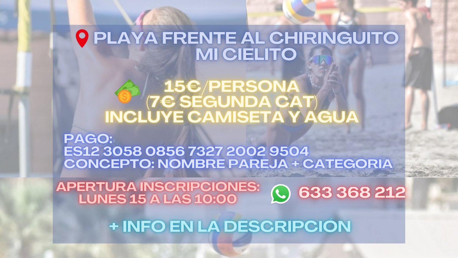 Rincón de la Victoria acogerá el XII Torneo de Voley Playa con unos 450 jugadores procedentes de provincias andaluzas