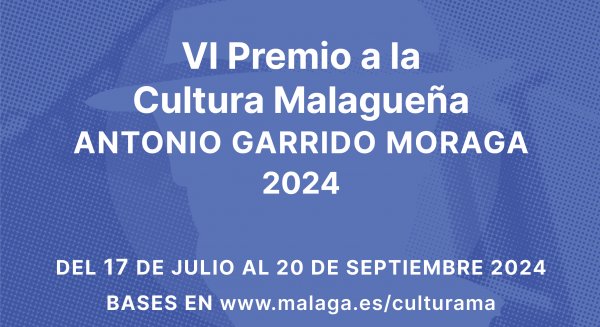 La Diputación convoca la VI edición del Premio a la Cultura Malagueña Antonio Garrido Moraga