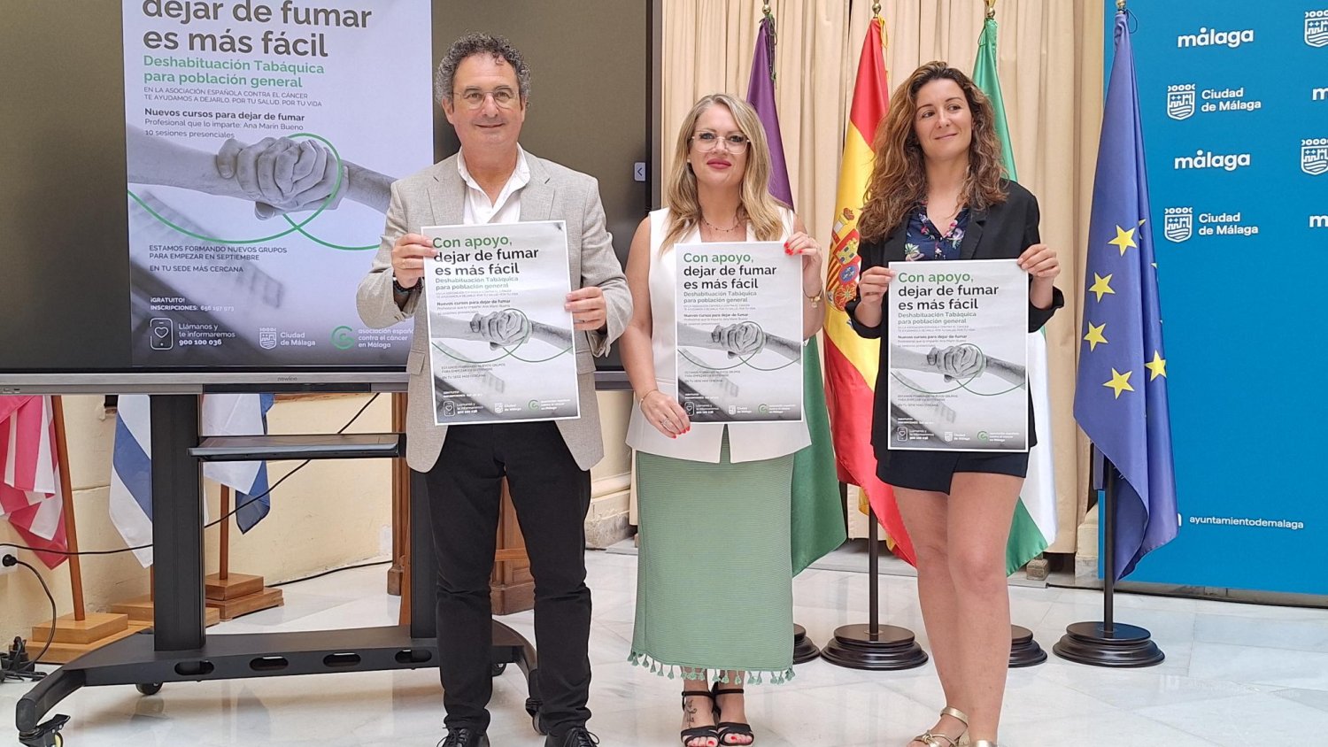 La Asociación Española Contra el Cáncer presenta en Málaga cursos gratis para dejar de fumar