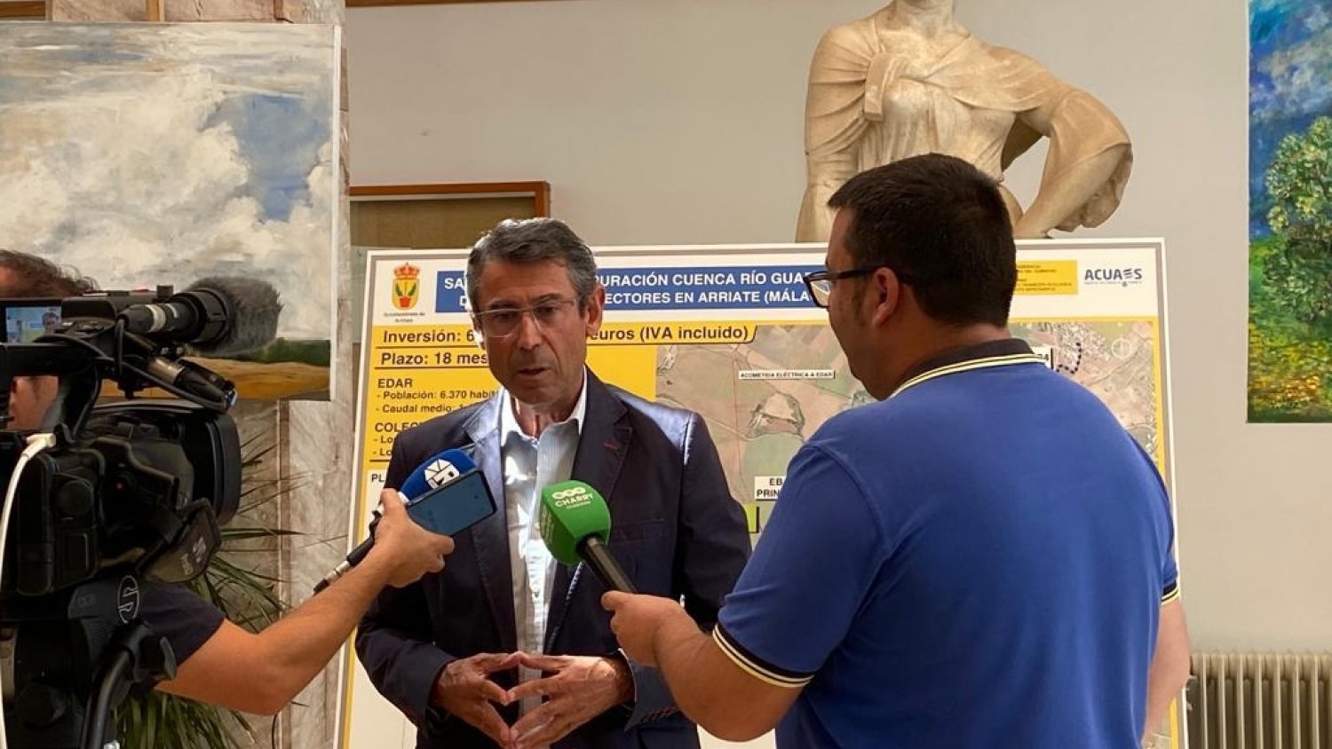 El delegado de Agricultura participa en la presentación del inicio de obras de la EDAR y los colectores de Arriate