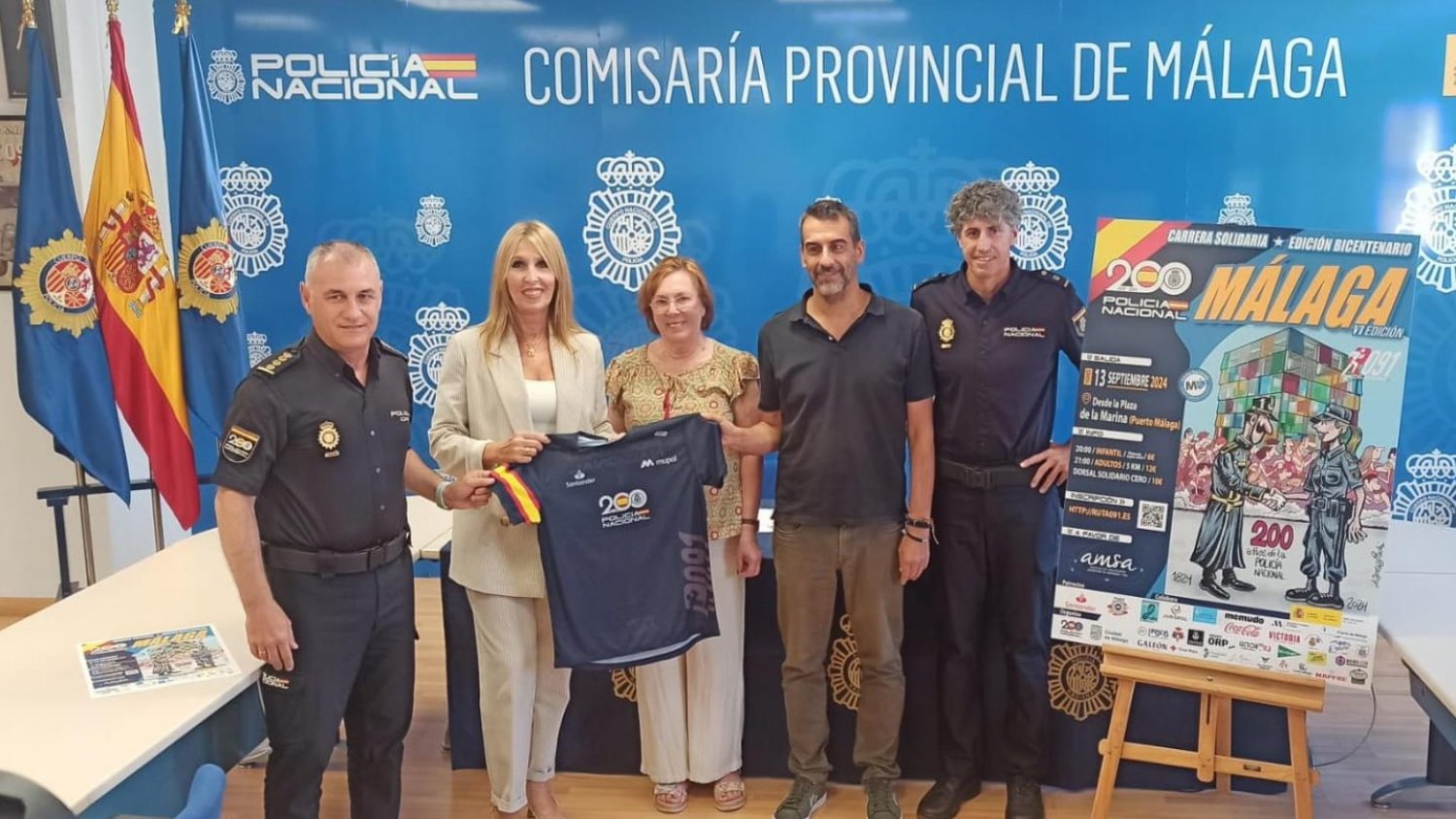 La Comisaría Provincial de Málaga presenta el cartel y video promocional de su sexta carrera solidaria ‘Ruta 091'
