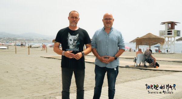 Atencia anuncia mejoras en la playa adaptada del puesto de socorro central de Torre del Mar