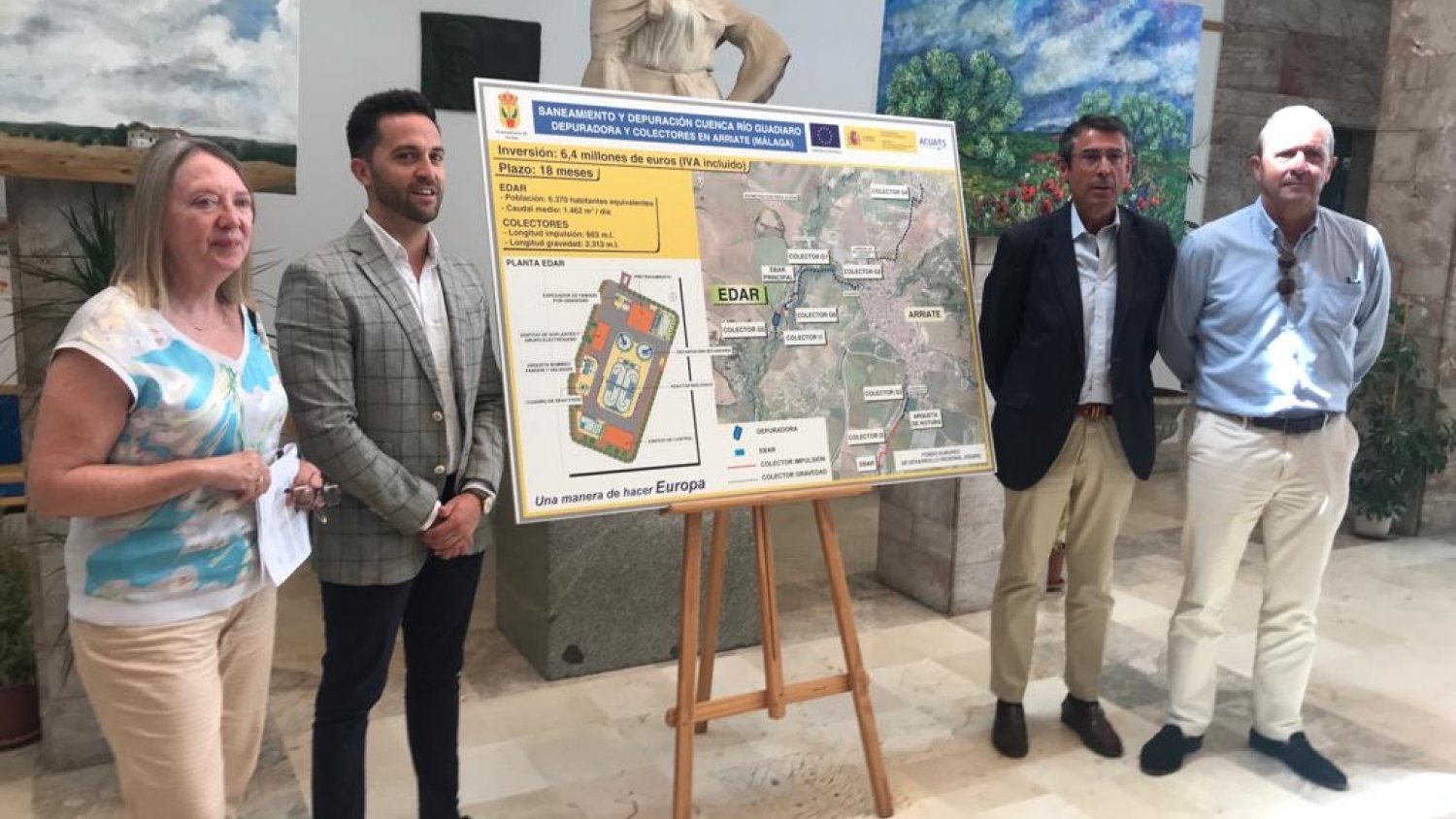 La nueva depuradora de Arriate dará servicio a 6.370 habitantes con una inversión de 6,4 millones de euros