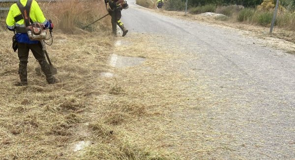 La Diputación invierte 541.000 euros en el desbroce y la limpieza de márgenes de las carreteras provinciales