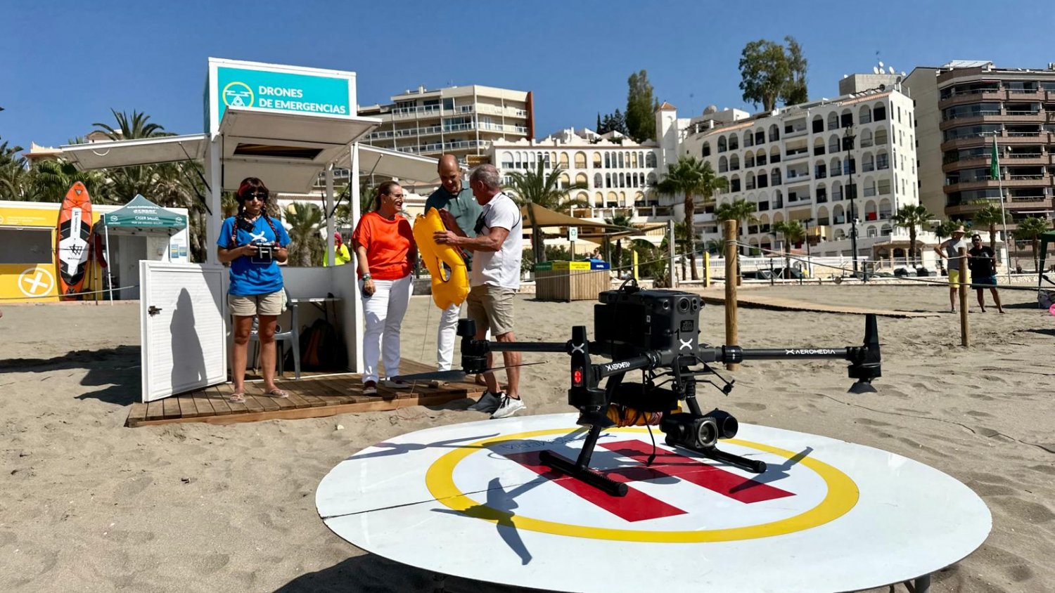 El servicio de aerovigilancia con drones de las playas de Fuengirola realizó más de 2.600 misiones entre junio y julio