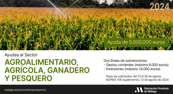 Diputación de Málaga reafirma su apoyo al sector agroalimentario con otra línea de ayudas de cinco millones de euros