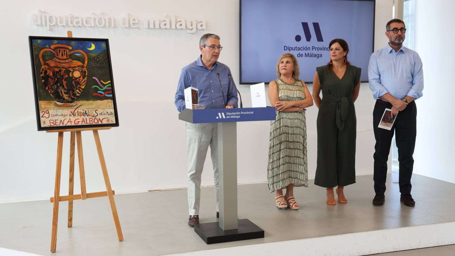 El sobrino nieto de Picasso, Xavier Vilató, ilustra el cartel anunciador del XXIX Concurso Tradicional de Verdiales de Benagalbón