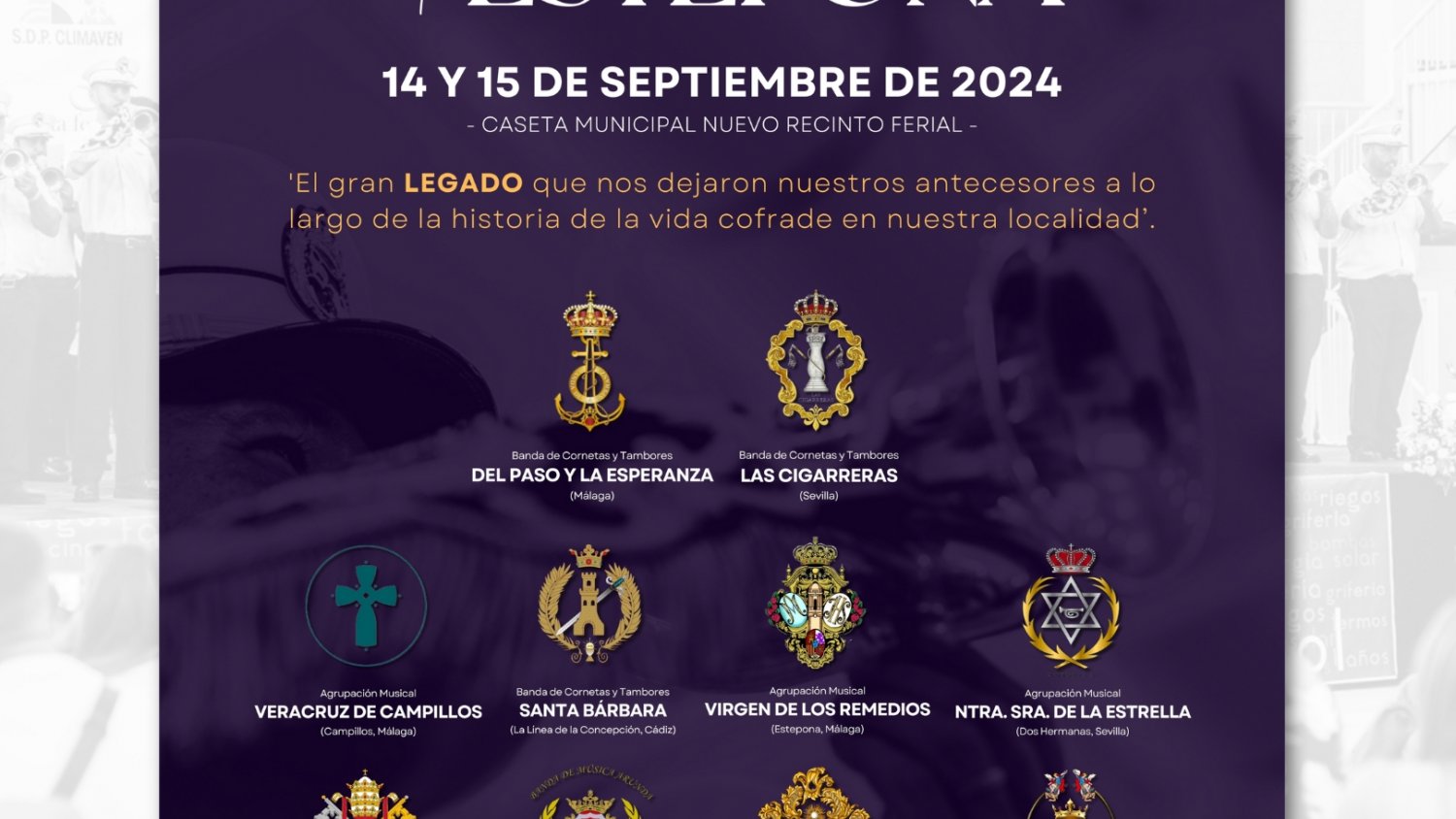 La II Feria Cofrade ‘El Legado de Estepona’ reúne este fin de semana a diez agrupaciones musicales y bandas 