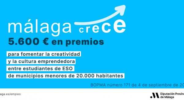 La Diputación de Málaga premiará ideas de negocio y propuestas emprendedoras de estudiantes de ESO