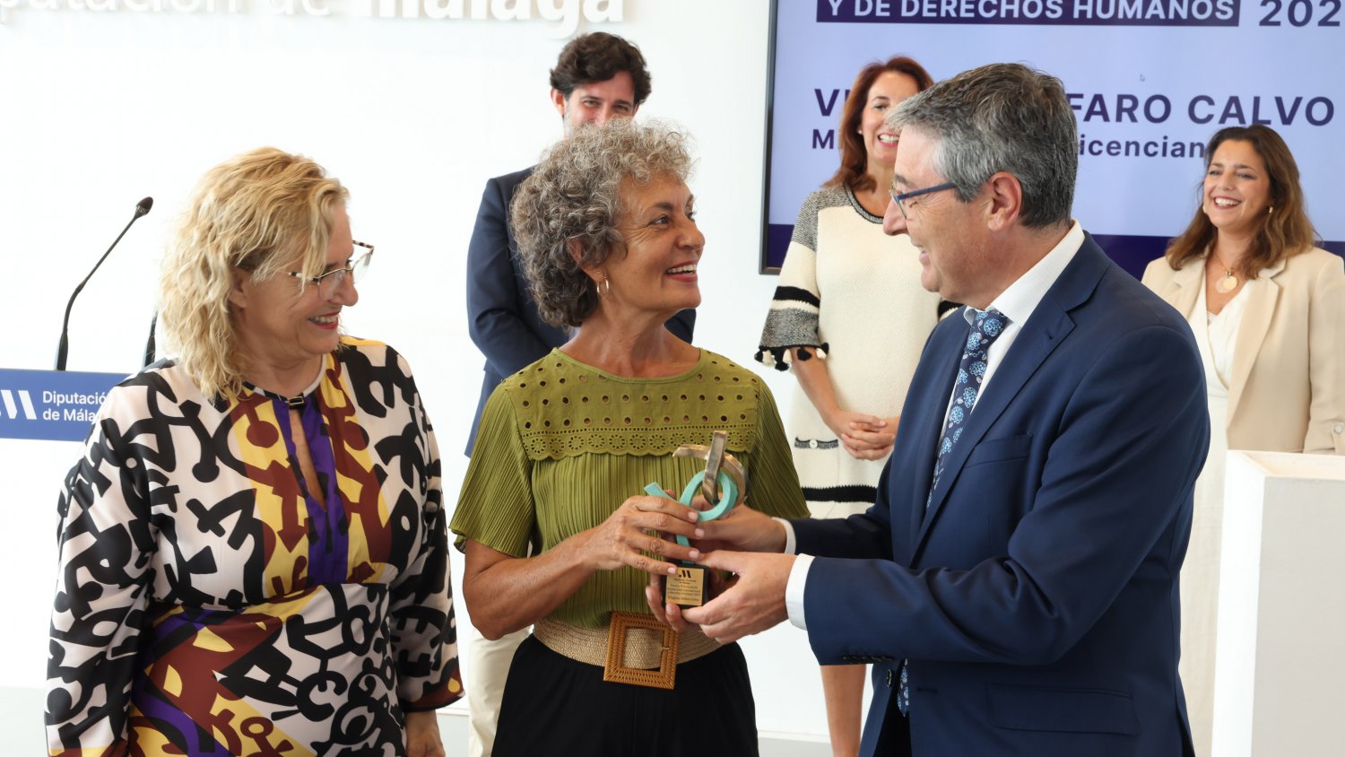 Virginia Alfaro, ganadora del Premio Provincial de Solidaridad Internacional y Derechos Humanos de la Diputación de Málaga 2024