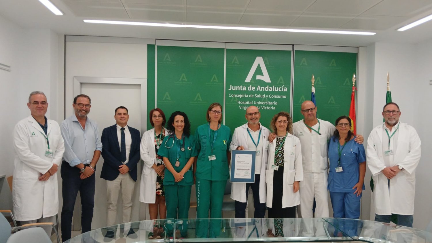 Neumología del Hospital Universitario Virgen de la Victoria recibe la certificación `Óptima´ para la calidad de sus servicios 