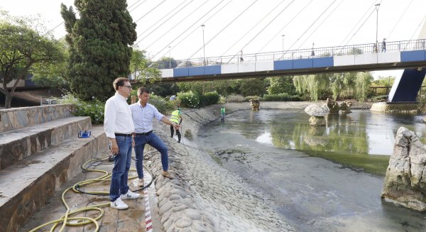 El Ayuntamiento de Marbella ejecuta trabajos de limpieza y desatoro en los lagos del Parque de la Represa