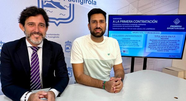 El Ayuntamiento anima a los empresarios de Fuengirola a acogerse a las ayudas del Plan Primera Oportunidad de la Diputación Provincial