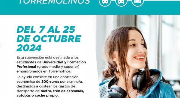 El Ayuntamiento de Torremolinos abre el plazo de solicitud de ayudas al transporte para estudiantes universitarios y de FP