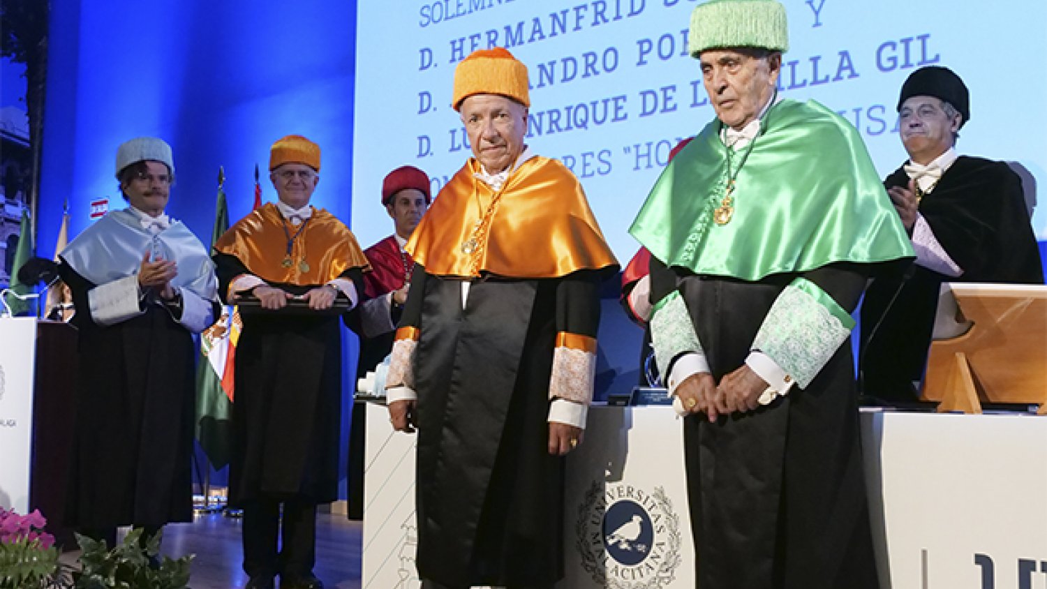 Tres nuevos honoris causa pasan a formar parte del Claustro de la Universidad de Málaga