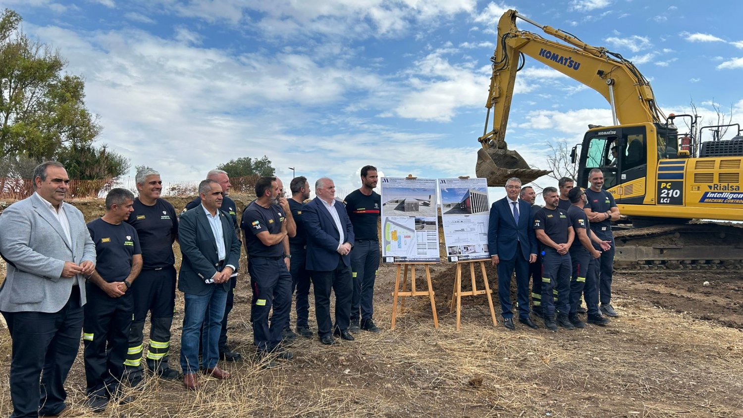 Empiezan las obras del parque de bomberos de Álora-Pizarra, que contará con un dispositivo para rescate en montaña