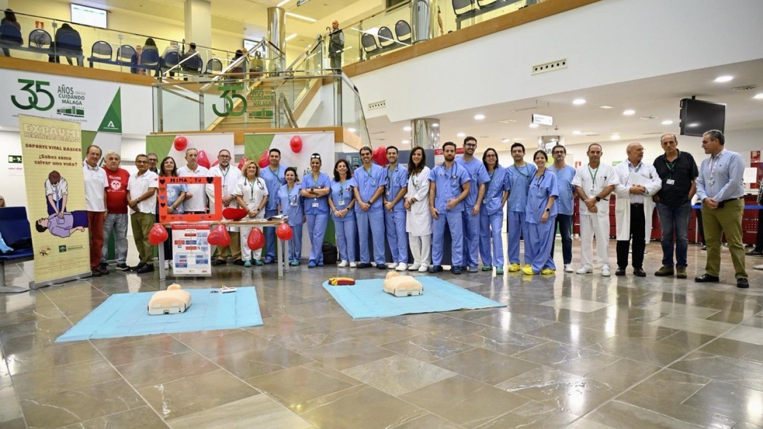 El Hospital Clínico de Málaga se suma al día de la Parada Cardio-respiratoria con un acto público