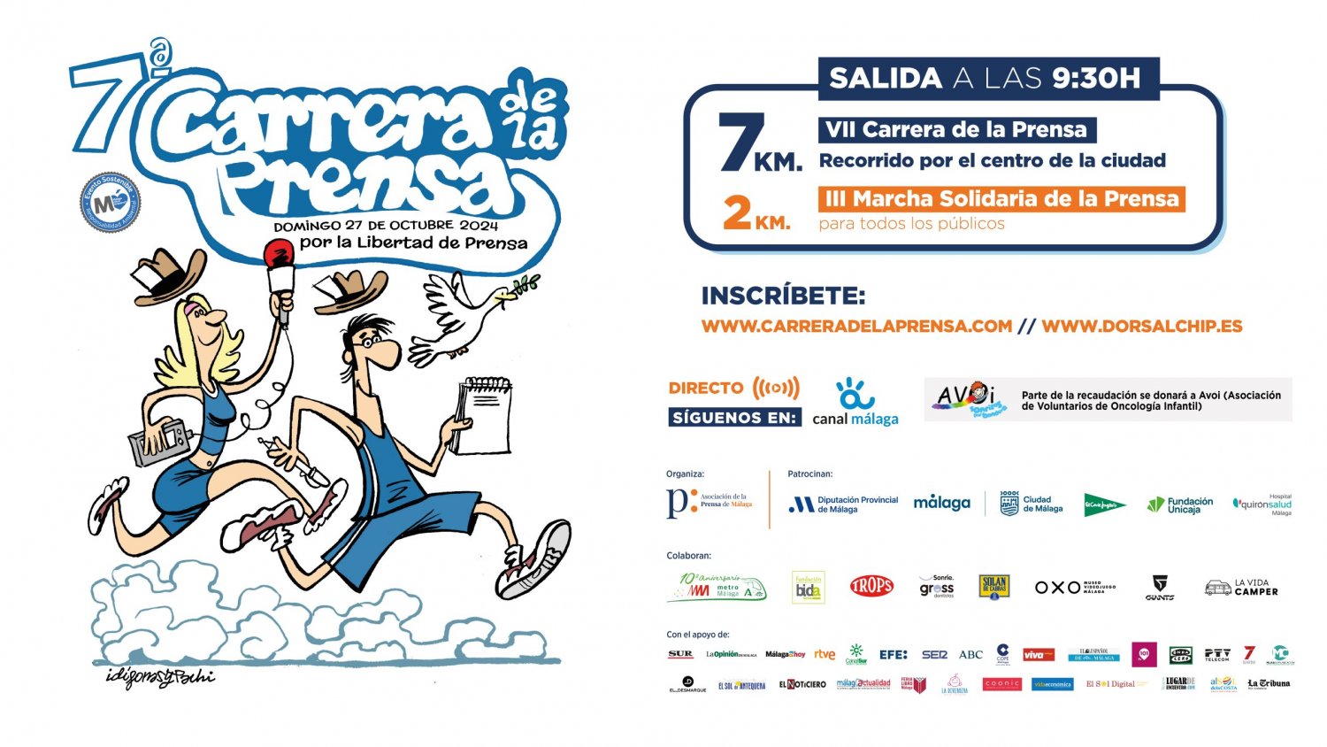 La Asociación de la Prensa de Málaga celebra este domingo 27 de octubre la VII Carrera de la Prensa