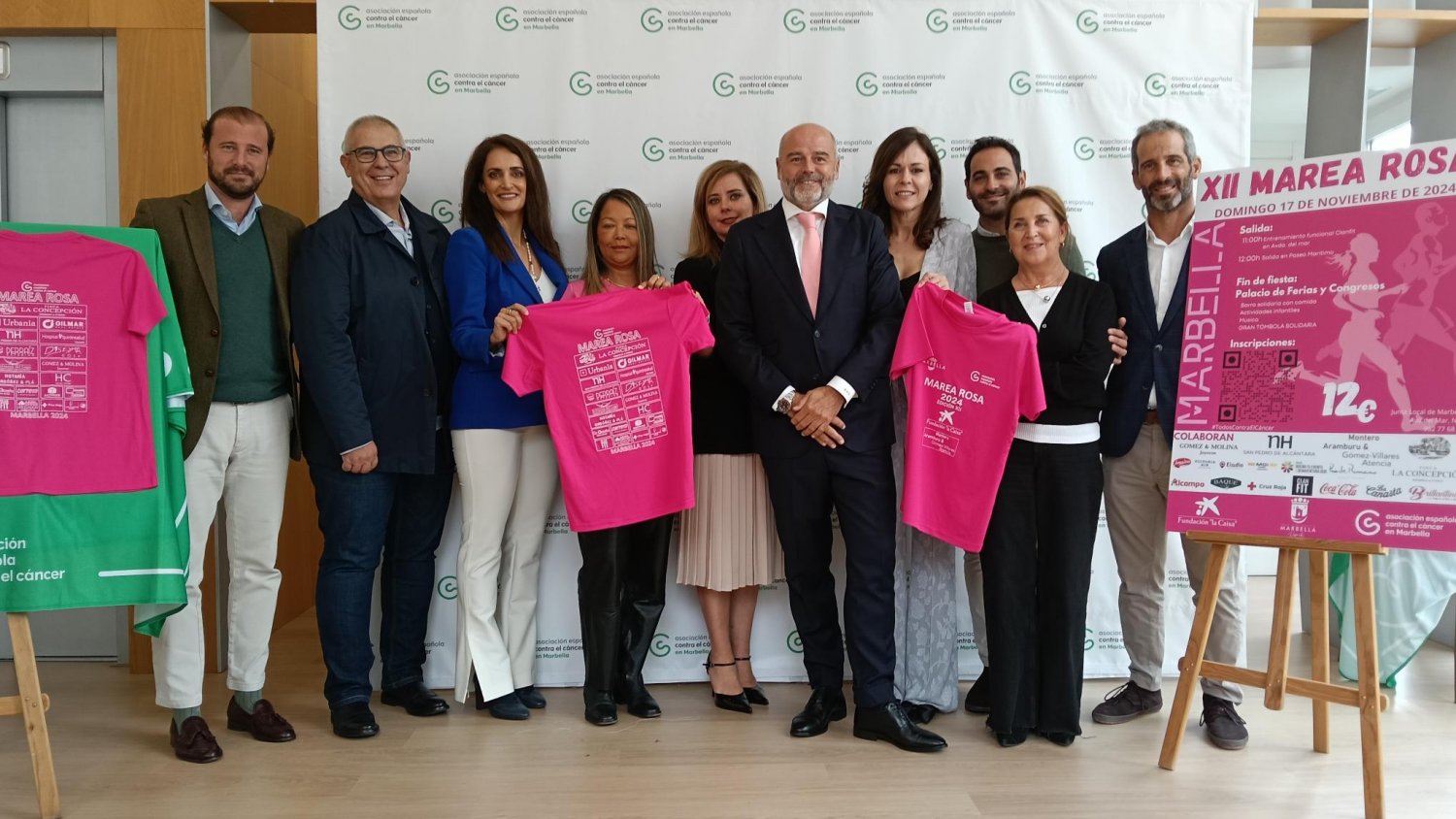 La Asociación Española Contra el Cáncer presenta la XII edición de la carrera 'Marea Rosa' de Marbella