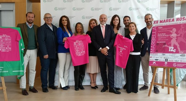 La Asociación Española Contra el Cáncer presenta la XII edición de la carrera 'Marea Rosa' de Marbella