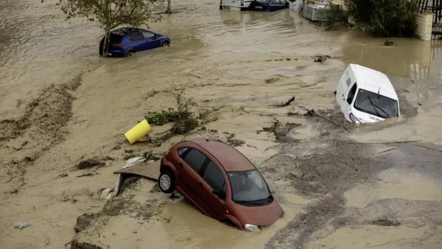 Cortado al tráfico el acceso a Málaga desde Cártama por la lluvia