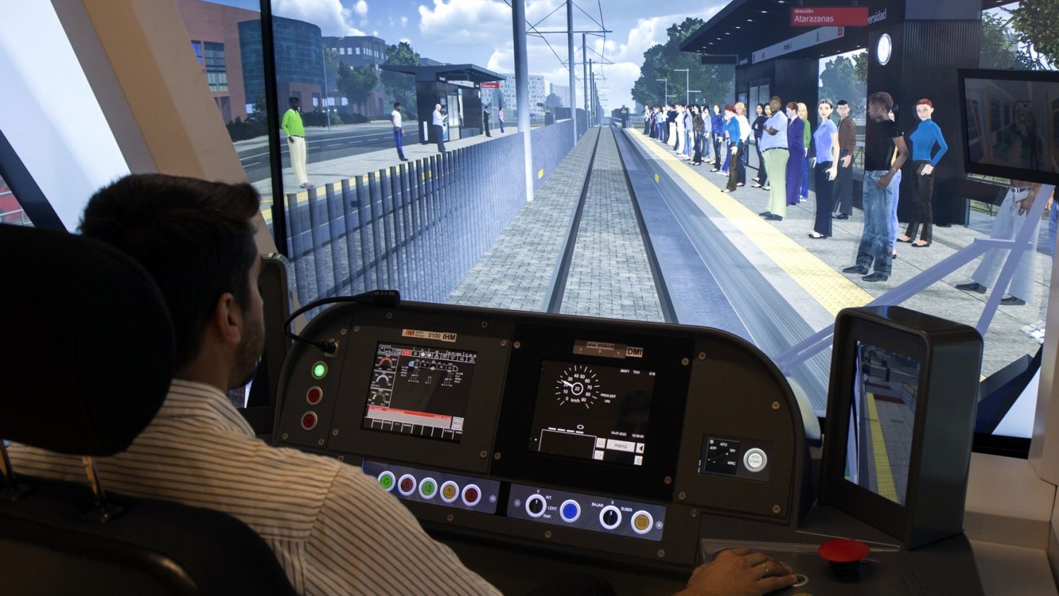 Metro de Málaga instala un simulador de conducción en la Estación Ciudad de la Justicia