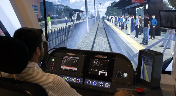 Metro de Málaga instala un simulador de conducción en la Estación Ciudad de la Justicia