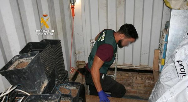 Desmantelan dos plantaciones de marihuana en un zulo subterráneo en Alhaurín de la Torre