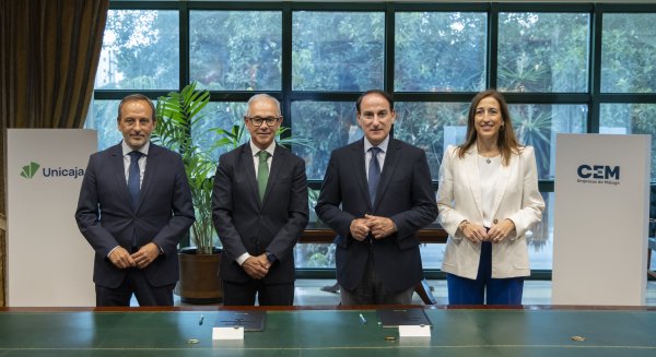 Unicaja renueva su acuerdo con CEM y ofrece una línea de financiación para respaldar a las empresas malagueñas