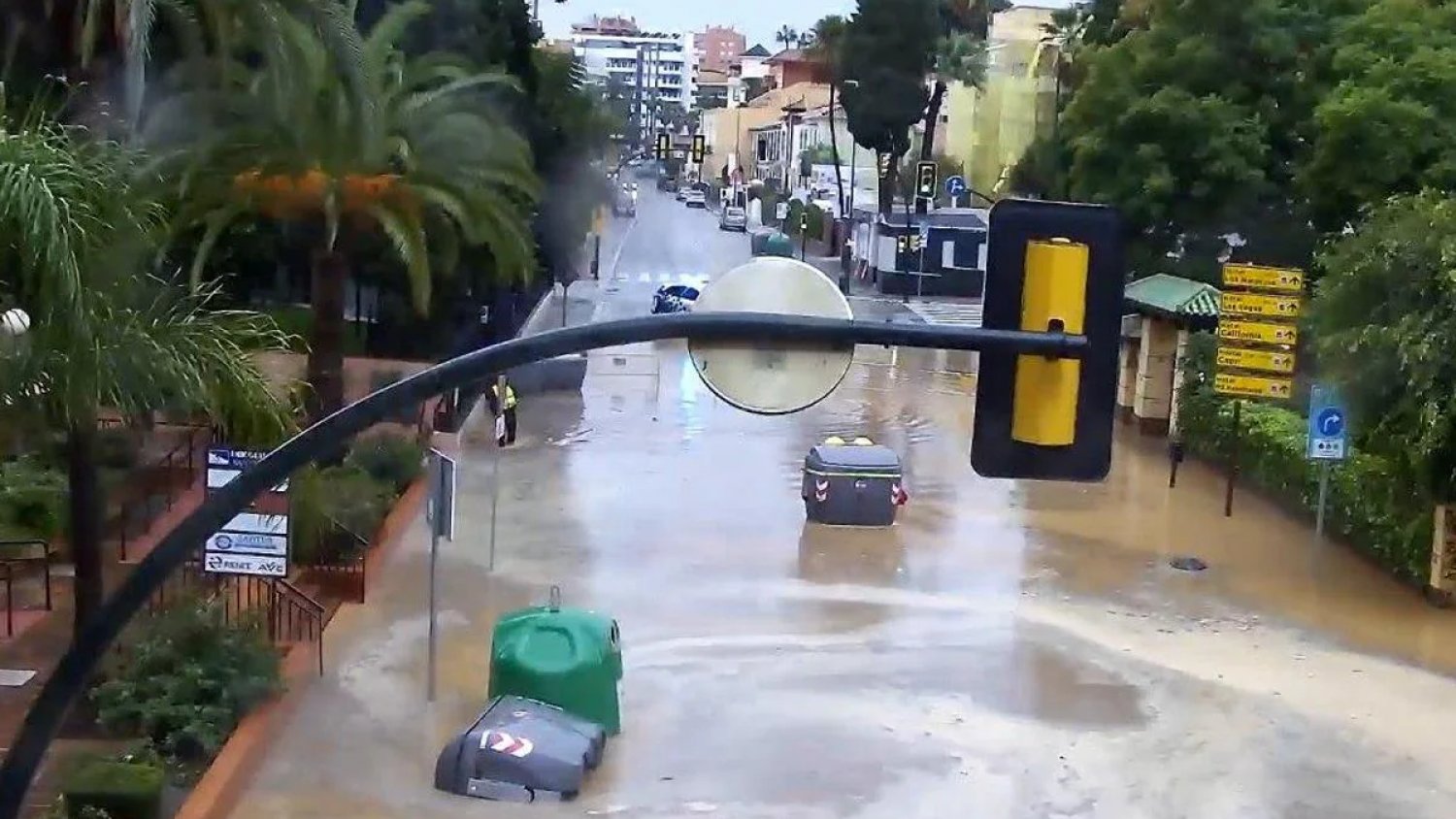 Las lluvias dejan en Málaga capital y en la Comarca de la Axarquía más de 140 litros de agua por metro cuadrado