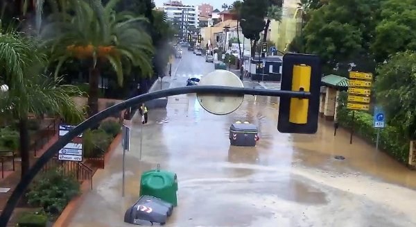 Las lluvias dejan en Málaga capital y en la Comarca de la Axarquía más de 140 litros de agua por metro cuadrado