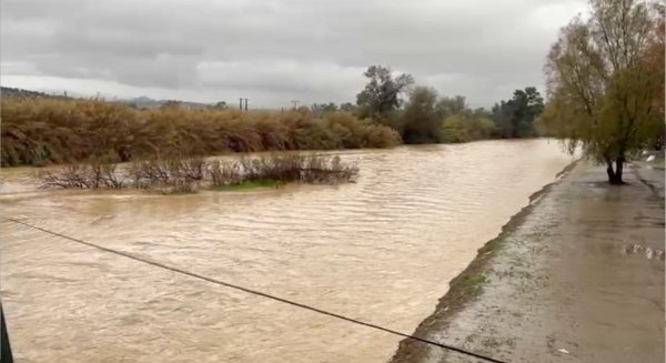 Cártama continúa en alerta por riesgo de inundaciones debido a la rápida crecida de los ríos Guadalhorce y Genal