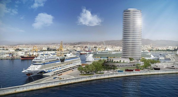 El alcalde de Málaga apoya el proyecto de la nueva torre del puerto diseñada por David Chipperfield 