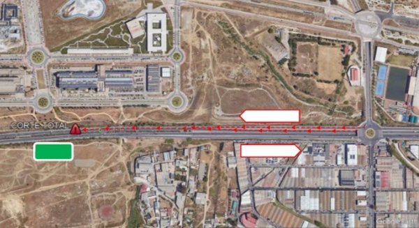 La A-357 será cortada totalmente esta madrugada por las obras de equipamiento en la vía