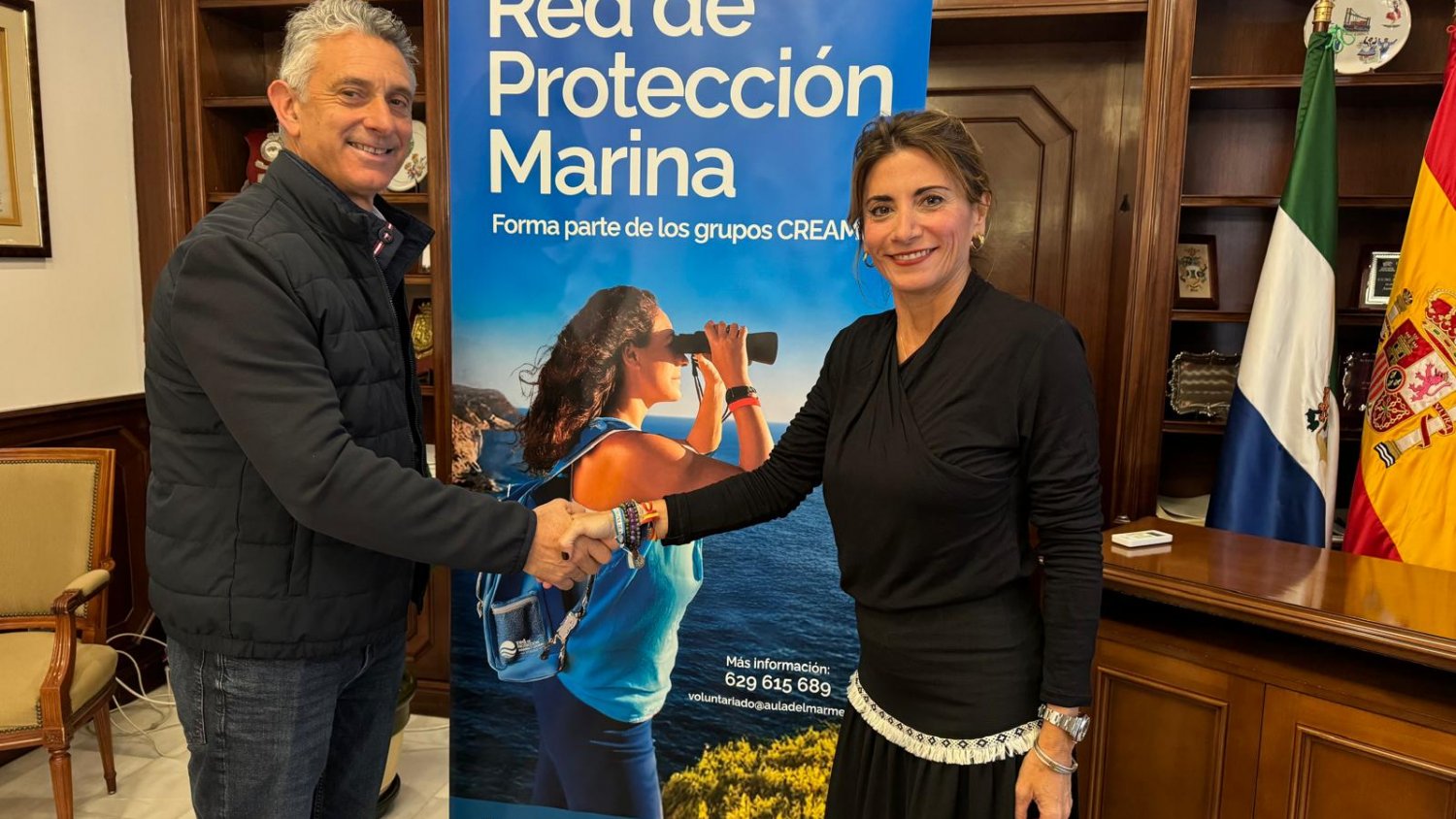 El Ayuntamiento de Mijas y la Fundación Aula del Mar Mediterráneo suscriben un acuerdo para impulsar la Red de Protección Marina